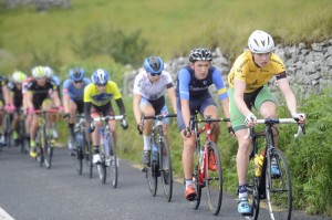 13 July 2017; Race leader Ben Walsh of Ireland National Team in action during Stage 3 of the Scott Junior Tour 2017 at the Cliffs of Moher, Co Clare. Photo by Stephen McMahon/Sportsfile *** NO REPRODUCTION FEE ***
