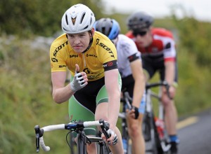 14 July 2017; Race leader Ben Walsh of Ireland National Team in action during Stage 4 of the Scott Junior Tour 2017 at the Wild Atlantic Way, Co Clare. Photo by Stephen McMahon/Sportsfile *** NO REPRODUCTION FEE ***